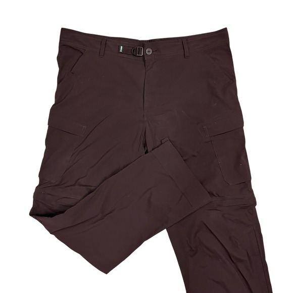 REI Co-op Sahara Convertible Cargo Pants Men's 38X30 Red Outdoor Hiking Gorpcore - Picture 1 of 16